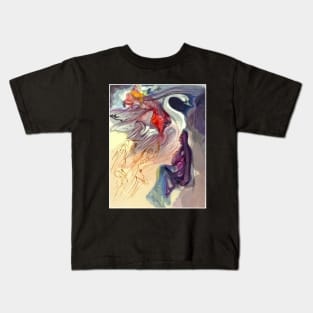 Language of the Birds Fantasy Abstract Dali Print Kids T-Shirt